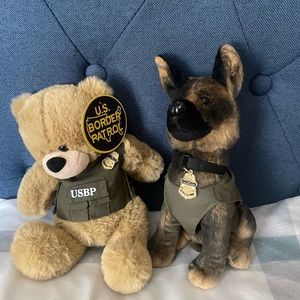 Stuffed animal friends “BORDER PATROL”